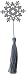 Snowflake Bookmark with Silver Finish and Elegant Ice-Blue Tassel