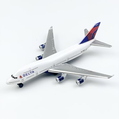 WngAur Airplane Model Delta 747 Aircraft Die-cast Metal Planes Suitable for Collection and Desktop Decor