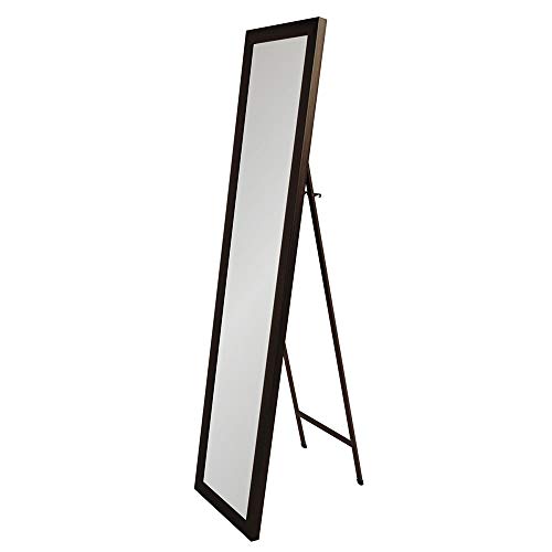 Espejo de pie marrón de plástico clásico para Dormitorio de 27 x 157 cm Bretaña - LOLAhome