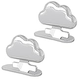 Daleweo 2 Stück Toilettensitzheber, Selbstklebende WC Deckelheber Griff, Toilettensitz-Hebegriff Wolkenformen, Wc-Sitz-Zubehör für Hygienisches und Einfaches Heben des Toilettendeckels, Silber