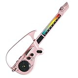 Mixeur DJ multifonction, guitare sans corde, connexion Bluetooth pliable, clavier électronique basse intelligente, instrument pour enfants (rose)