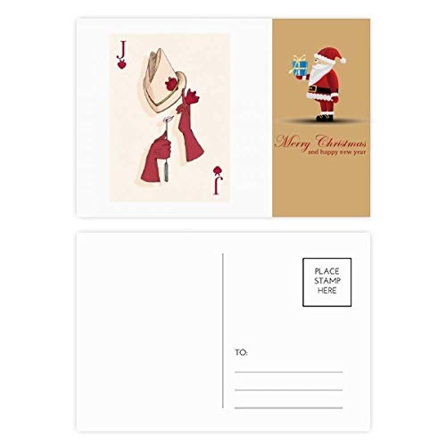 Cartes postales en cœur Père Noël : lot de 20 pour correspondance