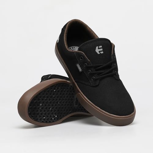 Etnies Jameson 2 Eco Sustainable Skate Style, Reinforced Cupsole, Cushioned Feel, Everyday Sneakers, Vegan - Black/Charcoal/Gum - 5 by Etnies - Image 4