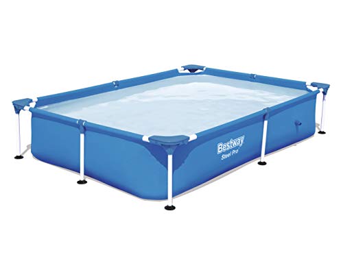7in1 Set Splash Frame Pool 221 x 150 x 43 cm Bestway 56401 mit Filterpumpe 1249 Liter / Stunde und Zubehör