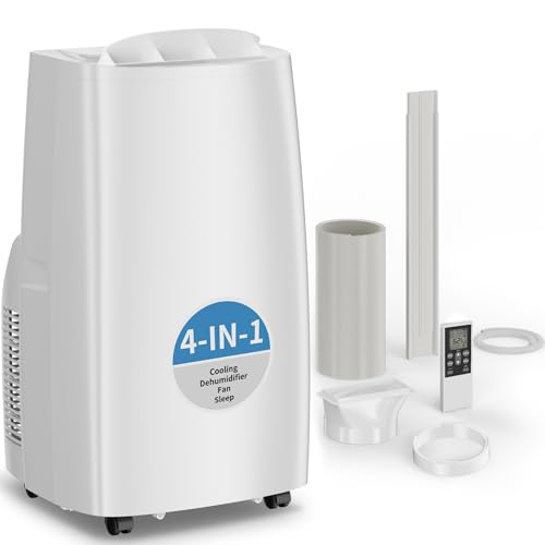 Image of Uthfy 14,000BTU Portable Air Conditioners, 4-in-1 Function Ac Unit with Cooling, Dehumidifier,Fan and Sleep Mode, Self-evaporation, 24H Timer Auto-on /off, Cools up to 750 sq.ft, Window kits Included