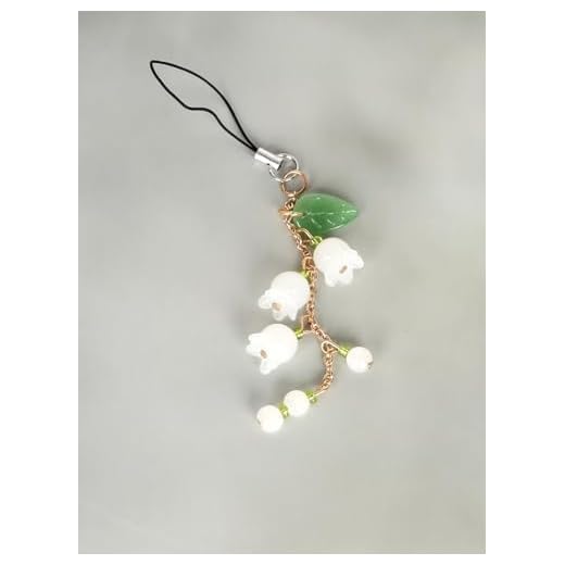 1PCS White Orchid Phone Pendant, Cute Flower Phone Charm for Bag, Keychain, Camera Decor