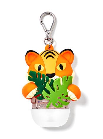 POCKETBAC Bath Body Works Hand Sanitizer Holder Jungle Tiger, 1 Count (Pack of 1)
