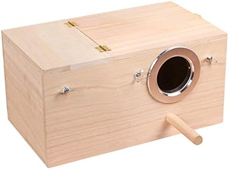 YJJKJ Pet Wood Parakeet Budgie Cockatiel Breeding Nesting Bird Avery Cage Box (XL)