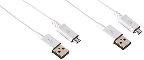 samsung galaxy s4 mini white - Samsung OEM 5-Feet Micro USB Data Sync Charging Cables for Galaxy Note 4, Note 2, S4, S3, S2 - Non-Retail Packaging - White, 2 Count