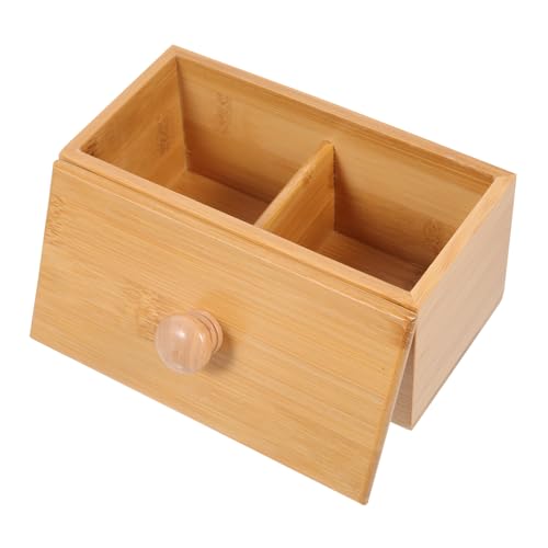 Alipis Tea Box Organizer with Lid Multi Function Tea Bag Storage Case for Home Kitchen Office Dual Compartment Design for Tea Coffee Sugar Snacks