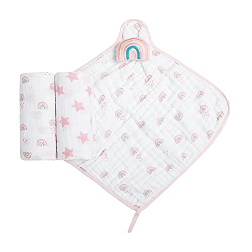 Kit De Presente Papi Soft Com Naninha Contem 03 Peças, Papi Textil, Rosa