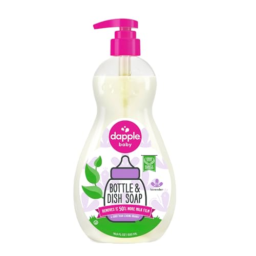 Image of Dapple Baby Lavender Bottle & Dish Soap - 16.9 fl oz - Plant-Powered Cleaner for Baby Bottles, Pump Parts, and Sippy Cups