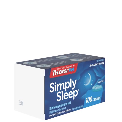 Tylenol Simply Sleep Caplets, 25 mg Diphenhydramine HCl, 100 Count - image 4