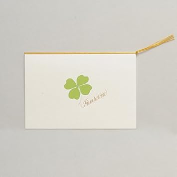 Amazon ペーパーアイテムe Shop 結婚式 招待状 四つ葉のクローバー 10組入 手作りキット 招待状 文房具 オフィス用品