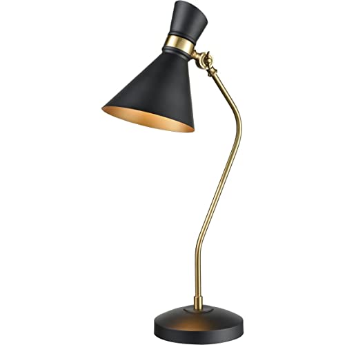 Elk Lighting D3806 Virtuoso Table Lamp In Matte, Black, New Aged Brass #TOP23