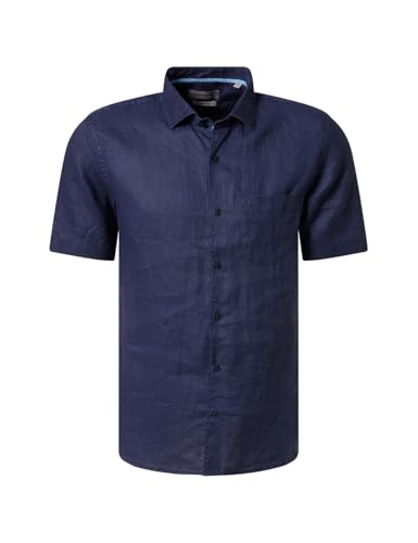 Pierre Cardin Kent 1001 Chemise à manches courtes pour homme | Bouton-down | Carreaux | Coupe moderne, Blue Shadow 0280 6320, M