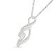 DGOLD Sterling Silver Round Diamond Fashion Pendant (0.03 cttw)