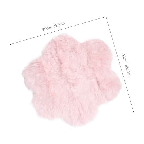 Tapis de lit fleurs peluche rose doux et confortable - 3