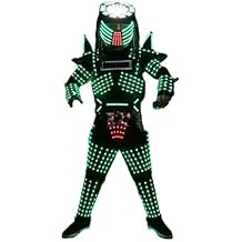 Earthradius LED Robot Suit LED Clothes Jacket Costume Stage Dance RGB Luminous Armor Nightclub Bar Light Show Dance 2XL