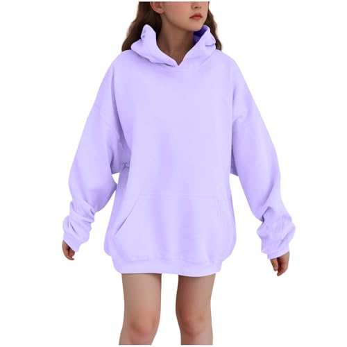 Hoodies for Teen Girls Cute Long Sleeve Oversized Sweatshirts Casual Loose Tunic Pullover Preppy Clothes with Pockets
