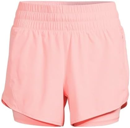 Avia Activewear Women's Running Shorts with Bike Liner with Zip Pockets (Mystic Coral-L) - Image 5