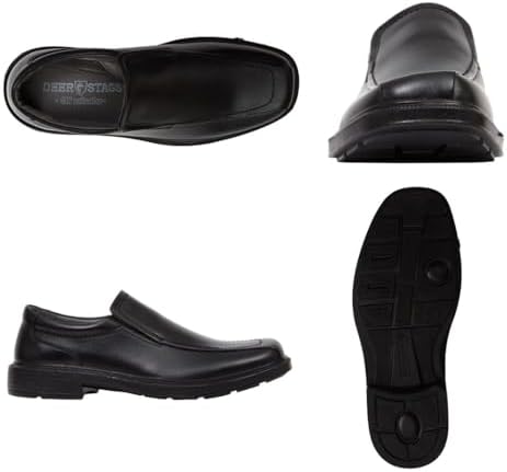 Deer Stags Men's Greenpoint Dress Shoes Comfortable Slip On Formal Loafers for Weddings, Church, Office, Prom / Black / Men’s 8 Medium