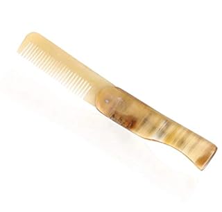 Pettine in himalaya Yak Horn lucidato, antistatico e realizzato a mano con venature individuali