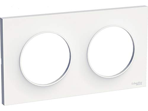 Schneider Pack de 10 Pièces Plaque Blanche Blanc ODACE 2 Postes