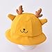 Cappello Uomo Estivo Paglia，Cappello Mare Neonato Cappello da Sole a Cupola in Tinta Unita con Cappello a Secchiello con Orecchie di Cervo del Fumetto delle Ragazze dei Ragazzi Regalo Neonato Unisex