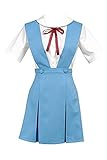 Ya-cos Cosplay Evangelion EVA Ayanami Rei Uniform Cosplay Costume Dress Outfit
