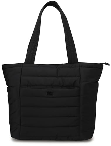 Image of Reebok Womens Tote Bag - Large Lightweight Puffer Travel Tote with Zipper - Carry On Shoulder Bag Work Bags for Women