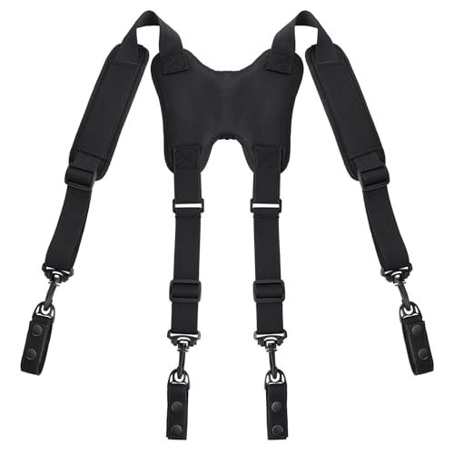 MELOTOUGH Tactical Harness Tactical Suspenders 1.5 inch Police Suspenders for Duty Belt (Black)