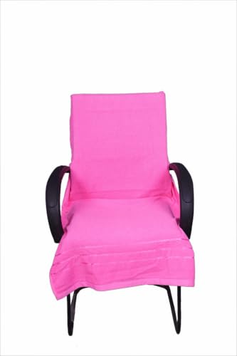 Image of ROMAN HOME Car & Office Chair Towel with 2 Tie Knots| Super Soft 400 GSM (1, Pink)