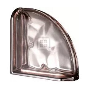7.5 x 7.5 x 3 Pink Wave Pegasus Metalized Pink Wave Double End Block Glass Block