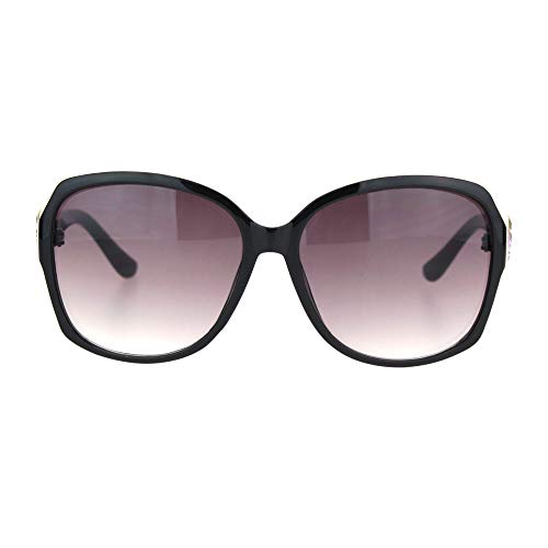 Womens Square Art Deco Rhinestone Jewel Butterfly Plastic Sunglasses2