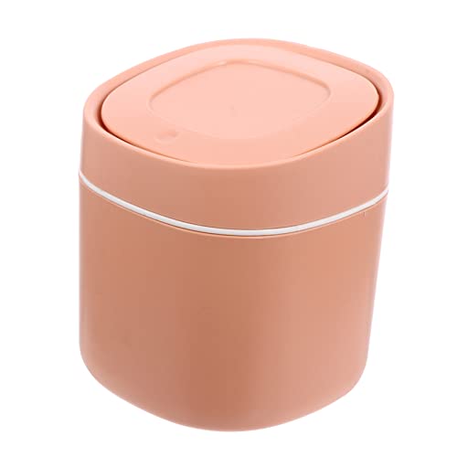 FONDOTIN Cubo De Basura Mini De Escritorio Con Tapa Caja De Almacenamiento De Desechos ástica Ideal Para Cocina Baño y Oficina Color Pastel