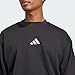 adidas Men's Essentials FEELCOZY Fleece Sweatshirt, Black/White, M