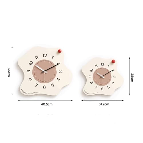Horloge murale irrégulière grand format pour habiller un grand mur vide