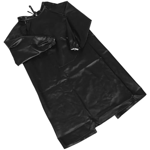 Tablier en PU imperméable à manches longues pour stopper les taches de graisse et leau sale
