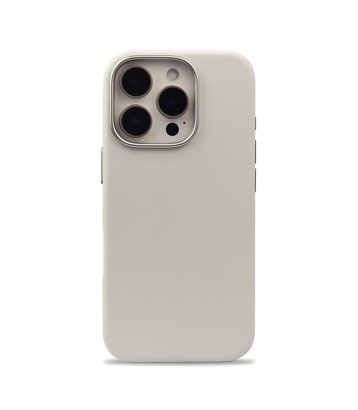 Image of Liquid Silicone Series Case for iPhone 16 Pro Max Compatible with Wireless Charging | Soft Touch Anti-Fingerprint Finish | Shockproof Slim Protective Back Cover | White Edition