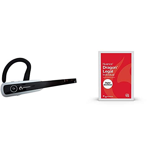 Dragon Legal Individual 15.0, Dictate Documents and Control your PC with Voice Recognition Software [PC Download] with Dragon Bluetooth Headset
