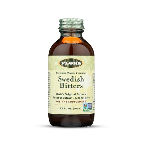 FLORA - Swedish Bitters, Digestive Herbs, Alcohol-Free, 3.4 Fl Oz