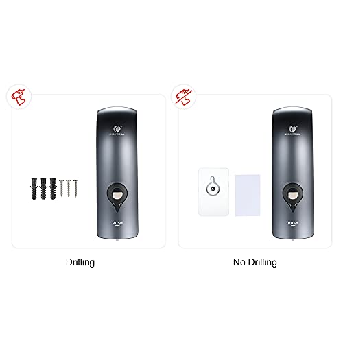 Splenssy 300 ml wandgemonteerde handmatige zeepdispenser douchegel vloeibare shampoo dispenser - grijs - Image 4