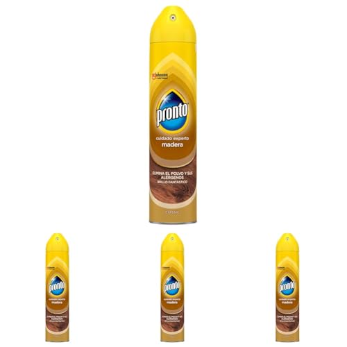 Pronto Limpiador Aerosol Classic, para Muebles, Antipolvo y Abrillantador, 250ml (Paquete de 4)