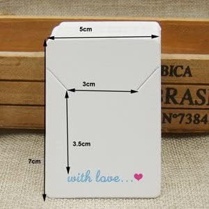 UBERSWEETwhite with love2design kraft/white packing card print with love for jewelry display card 100pcs per lot