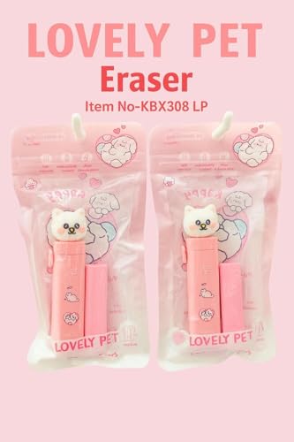 Image of Adorable cat-Shaped erasers with Cute Packaging. Soft Material, Easy to Erase, Individually Packed for Kids and Students. Perfect for School, Art, and Gifts (Cute cat2)