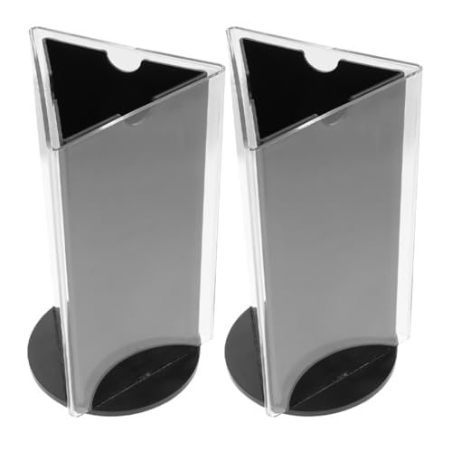 Présentoir de menu acrylique triangulaire transparent gain de place pour table