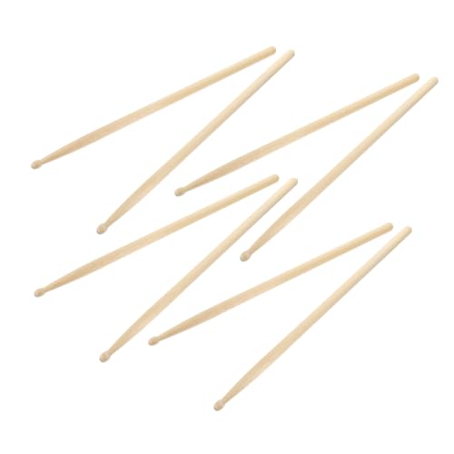 4 pares de baquetas de madera de arce tamaño 5A miniatura 1