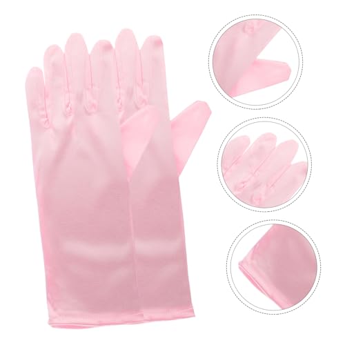 KESYOO 3 Pairs Girls Dress Gloves White Skirt Gloves for Kids Party Supplies Wedding Flower Girl3