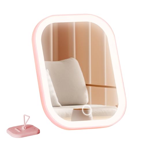JINGLING Espejo de Maquillaje con iluminación - Sensor táctil LED de Colores Plegable con iluminación, Espejo cosmético - para Mujeres y niñas, Regalo de cumpleaños o Navidad